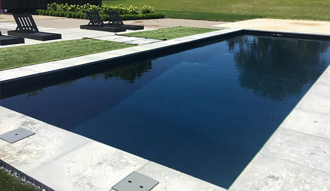Leisure Pools The Grand rectangular fiberglass pool deep end stunning finish by Leisure Pools Lake City